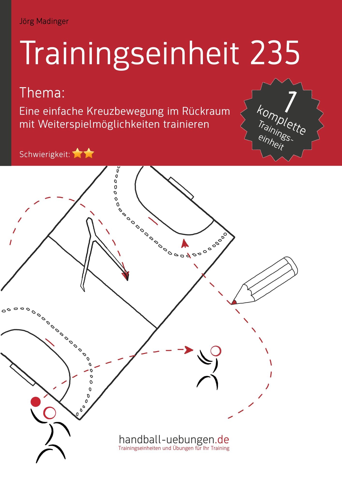 Eine einfache Kreuzbewegung im Rückraum mit Weiterspielmöglichkeiten trainieren (TE 235): Handball Fachliteratur