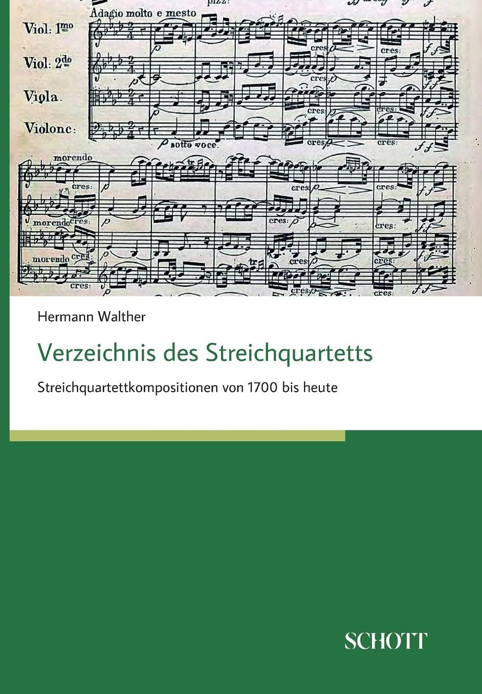 Verzeichnis des Streichquartetts