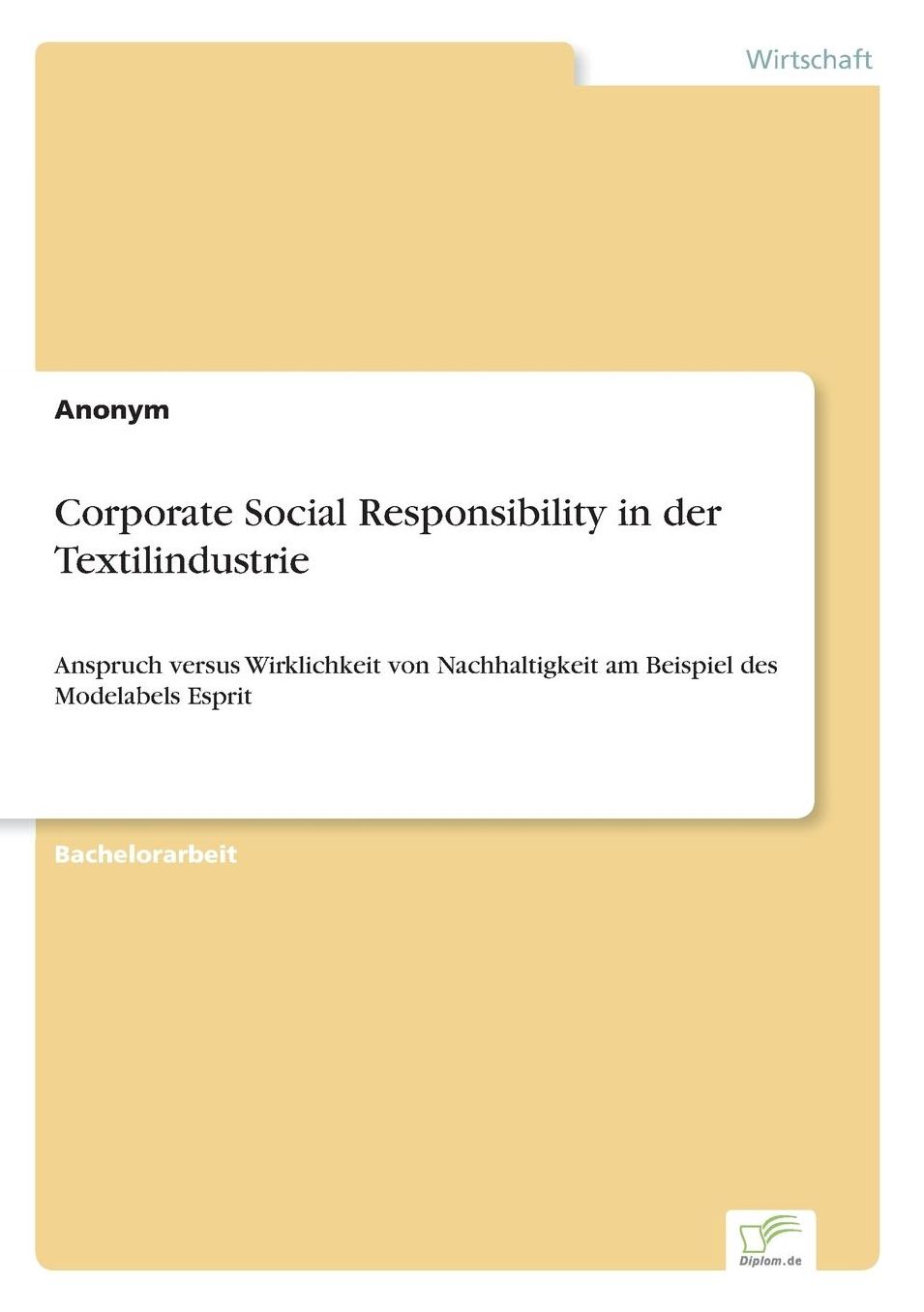 Corporate Social Responsibility in Der Textilindustrie