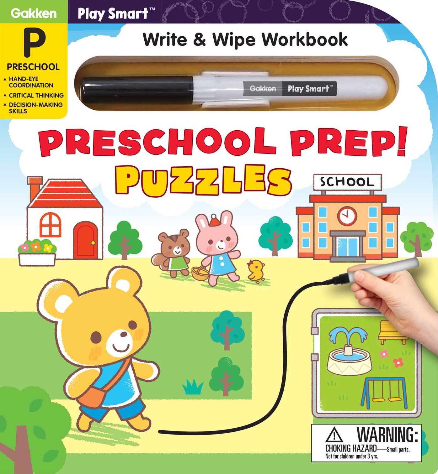 Play Smart Preschool Prep! Puzzles: Write & Wipe Workbook