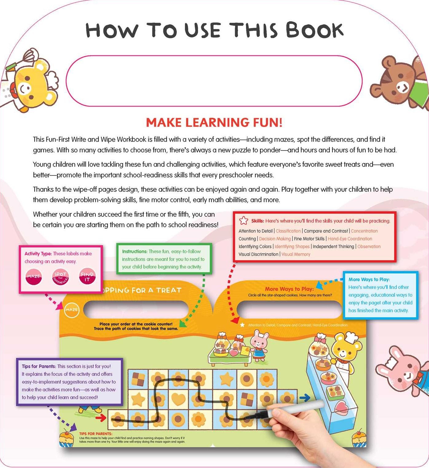 Play Smart Preschool Prep! Puzzles: Write & Wipe Workbook