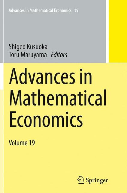 Advances in Mathematical Economics Volume 19