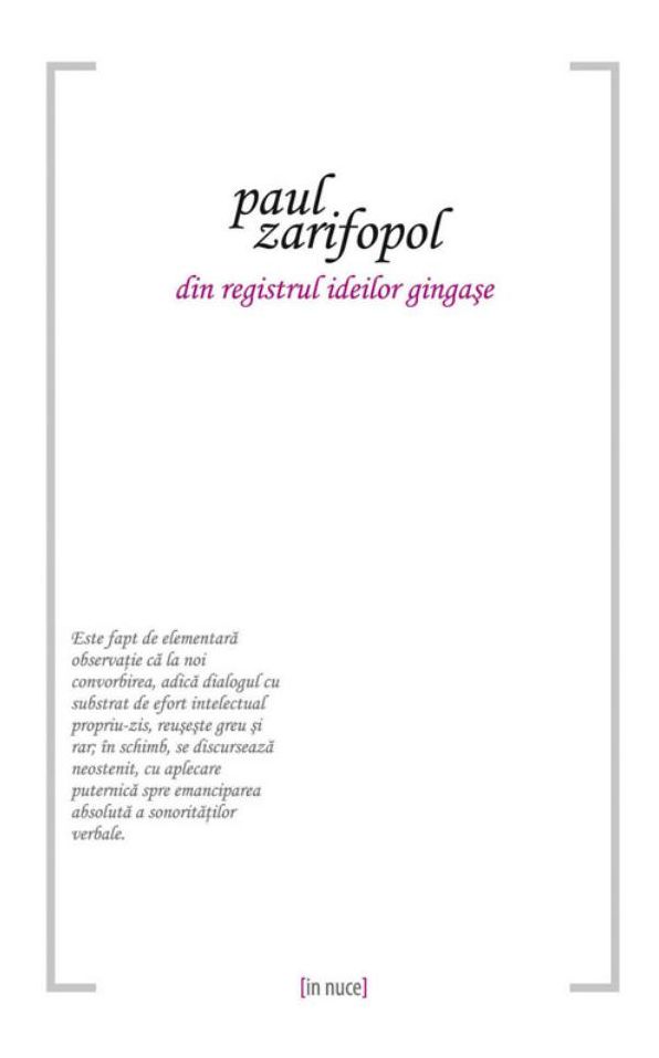 Din registrul ideilor gingașe