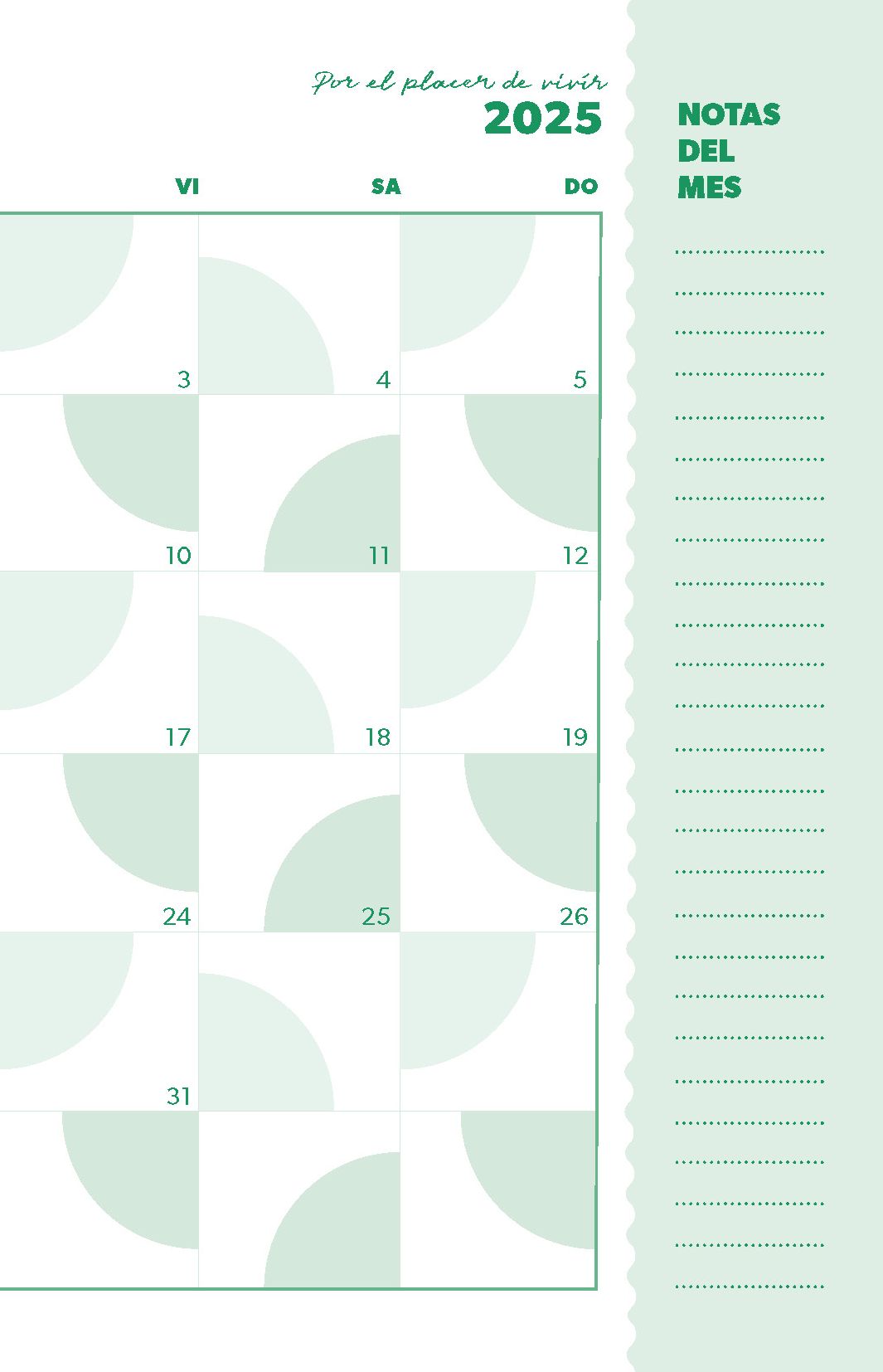 Por el placer de vivir 2025 / For the Pleasure of Living Planner Journal