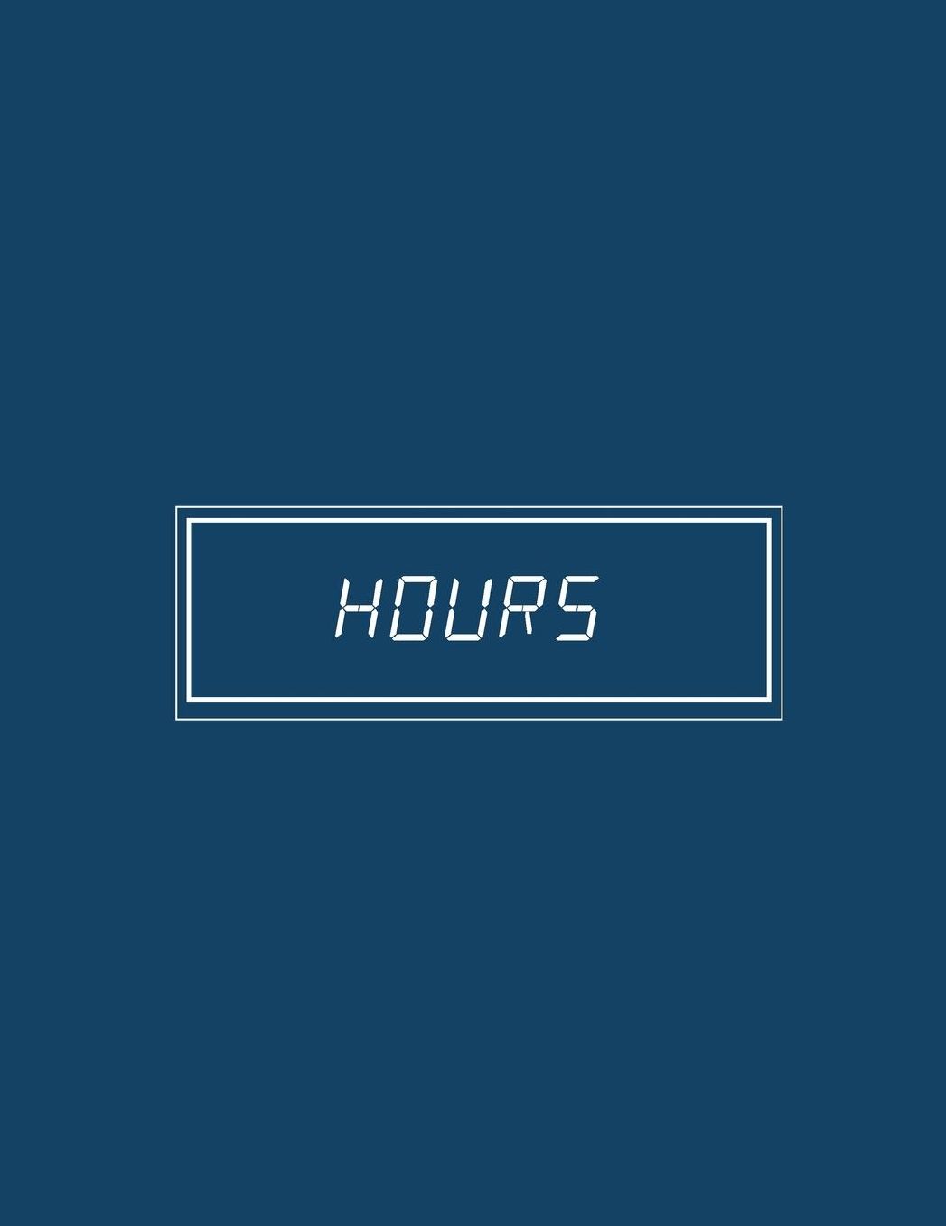 Hours: 90 Day Dot Grid Bullet Journal Daily Planner. Blue Edition
