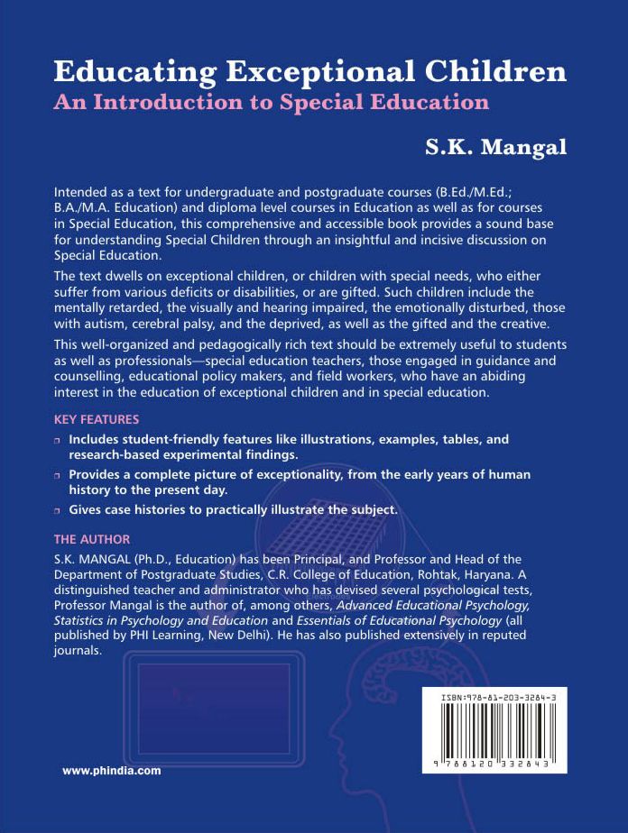 EDUCATING EXCEPTIONAL CHILDREN: AN INTRODUCTION TO SPECIAL EDUCATION