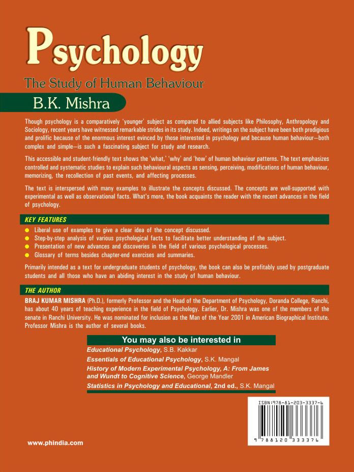 PSYCHOLOGY: THE STUDY OF HUMAN BEHAVIOUR