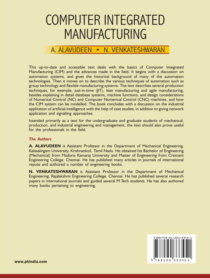 COMPUTER INTEGRATED MANUFACTURING