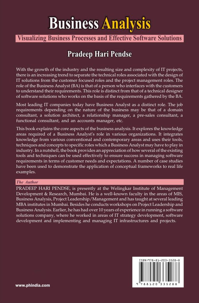 BUSINESS ANALYSIS: VISUALIZING BUSINESS PROCESSES AND EFFECTIVE SOFTWARE SOLUTIONS