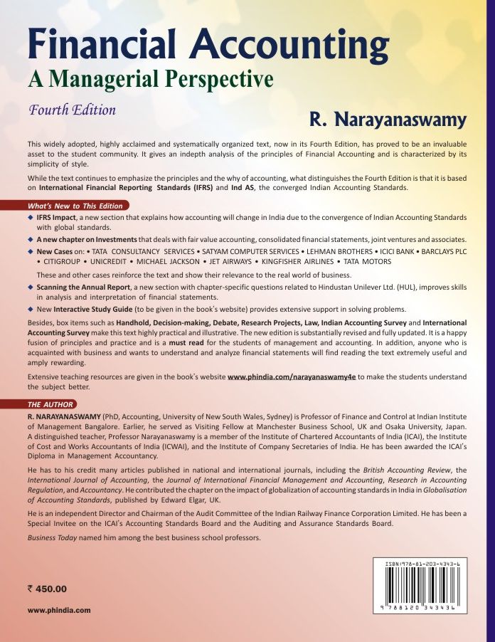 FINANCIAL ACCOUNTING: A MANAGERIAL PERSPECTIVE