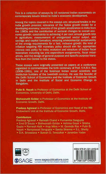 India's Economy and Growth: Essays in Honour of V K R V Rao