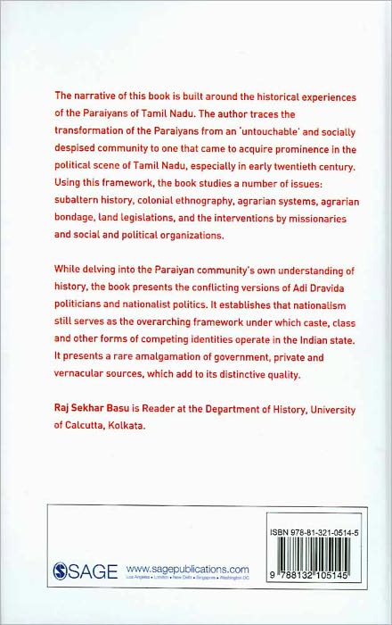 Nandanar's Children: The Paraiyans' Tryst with Destiny, Tamil Nadu, 1850-1956