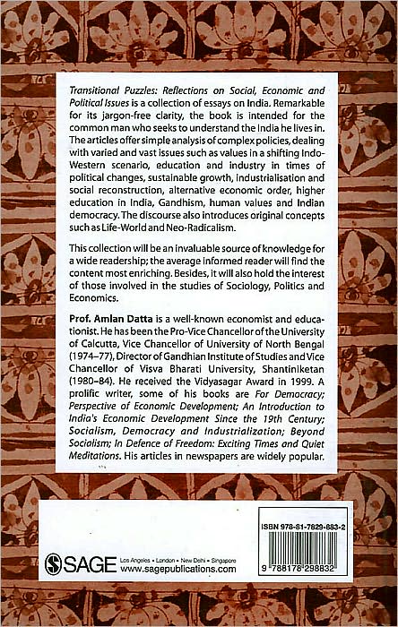 Transitional Puzzles: Reflections on Social, Economic and Political Issues