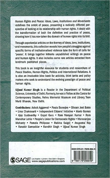 Human Rights and Peace: Ideas, Laws, Institutions and Movements