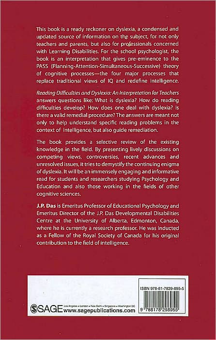Reading Difficulties and Dyslexia: An Interpretation for Teachers