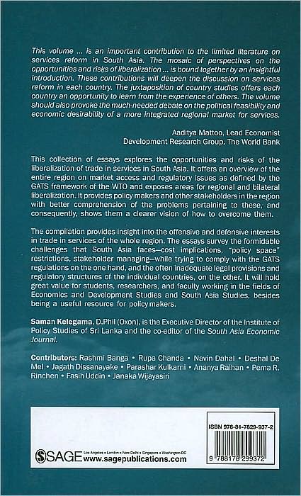 Trade in Services in South Asia: Opportunities and Risks of Liberalization