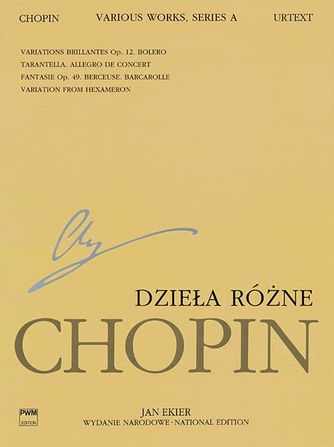 Various Works for Piano, Series A: Chopin National Edition 12A, Volume XII