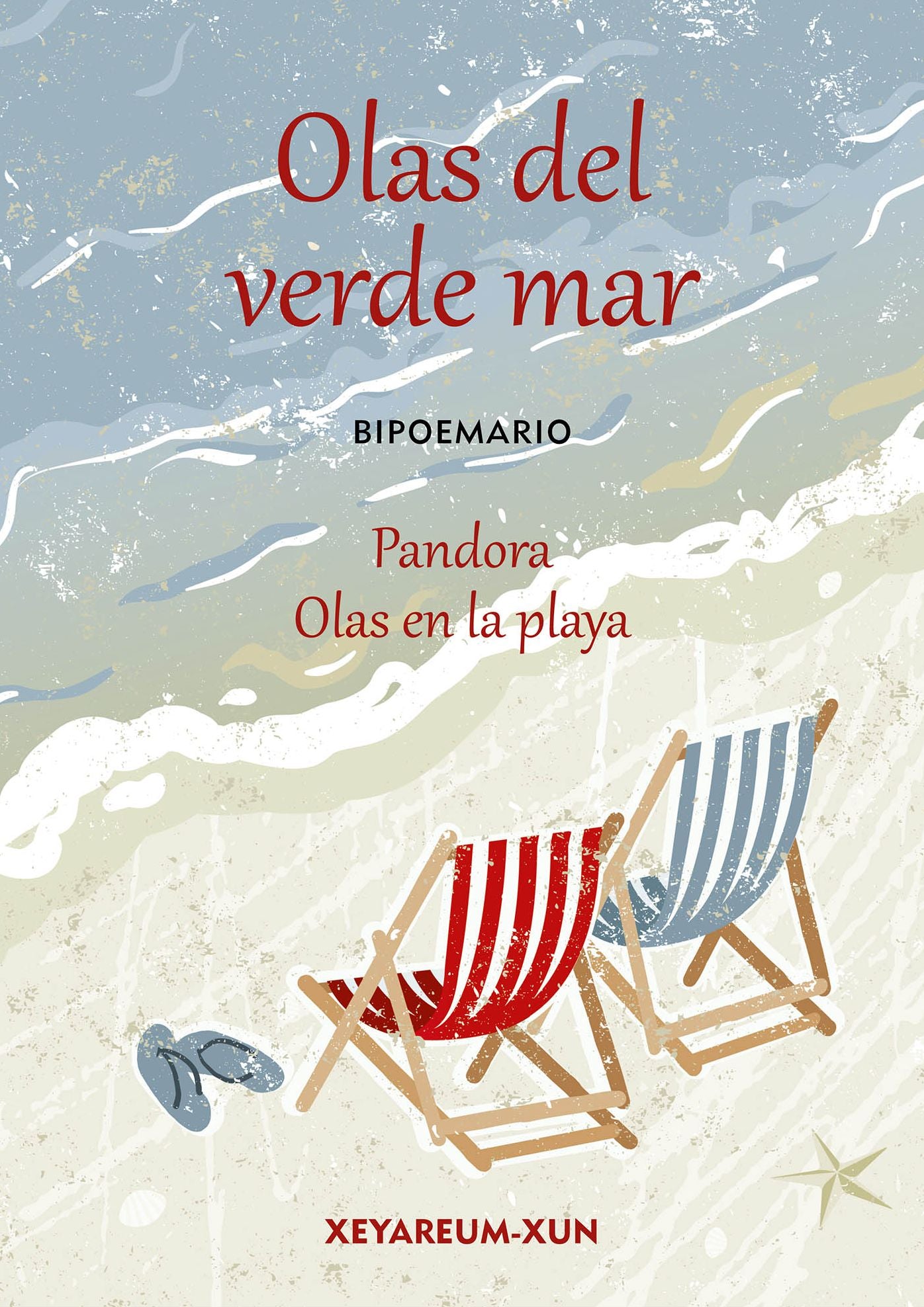 Olas del verde mar: Pandora y olas en la playa