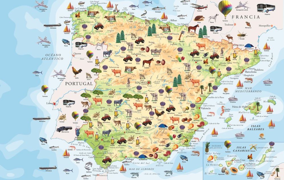 Atlas de Espana: Con animales
