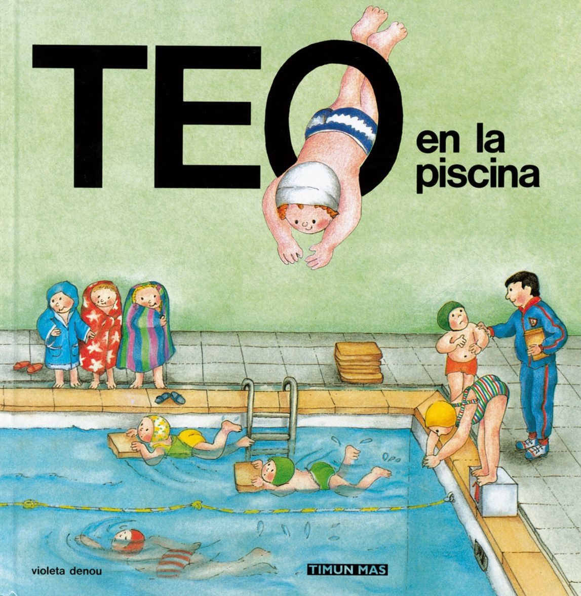 Teo en la piscina