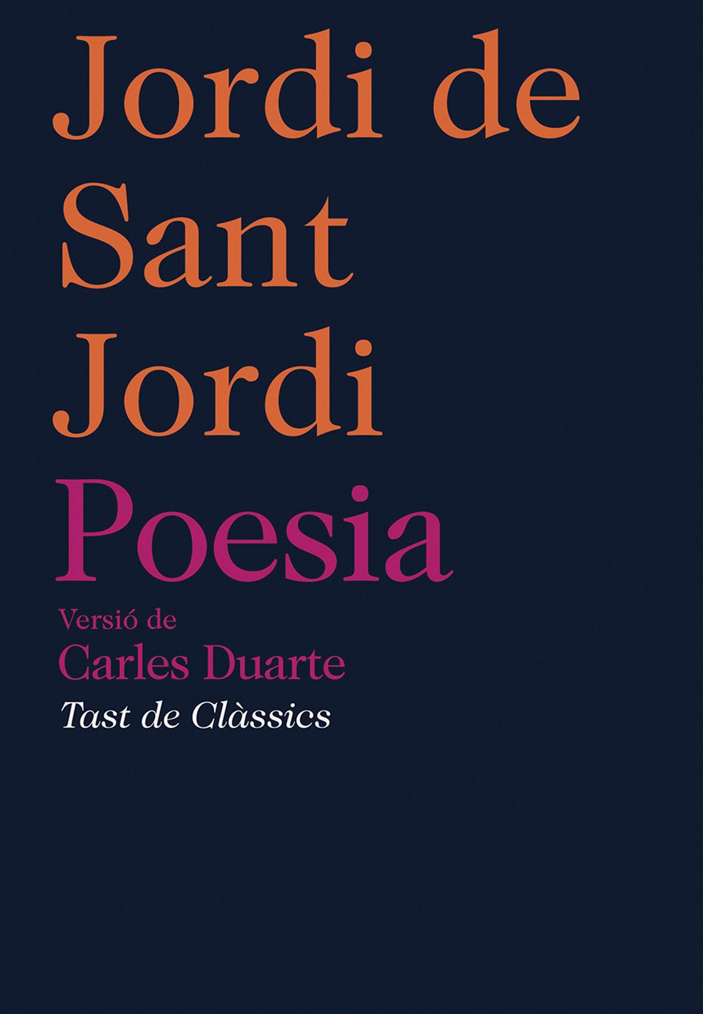 Jordi de Sant Jordi. Poesia