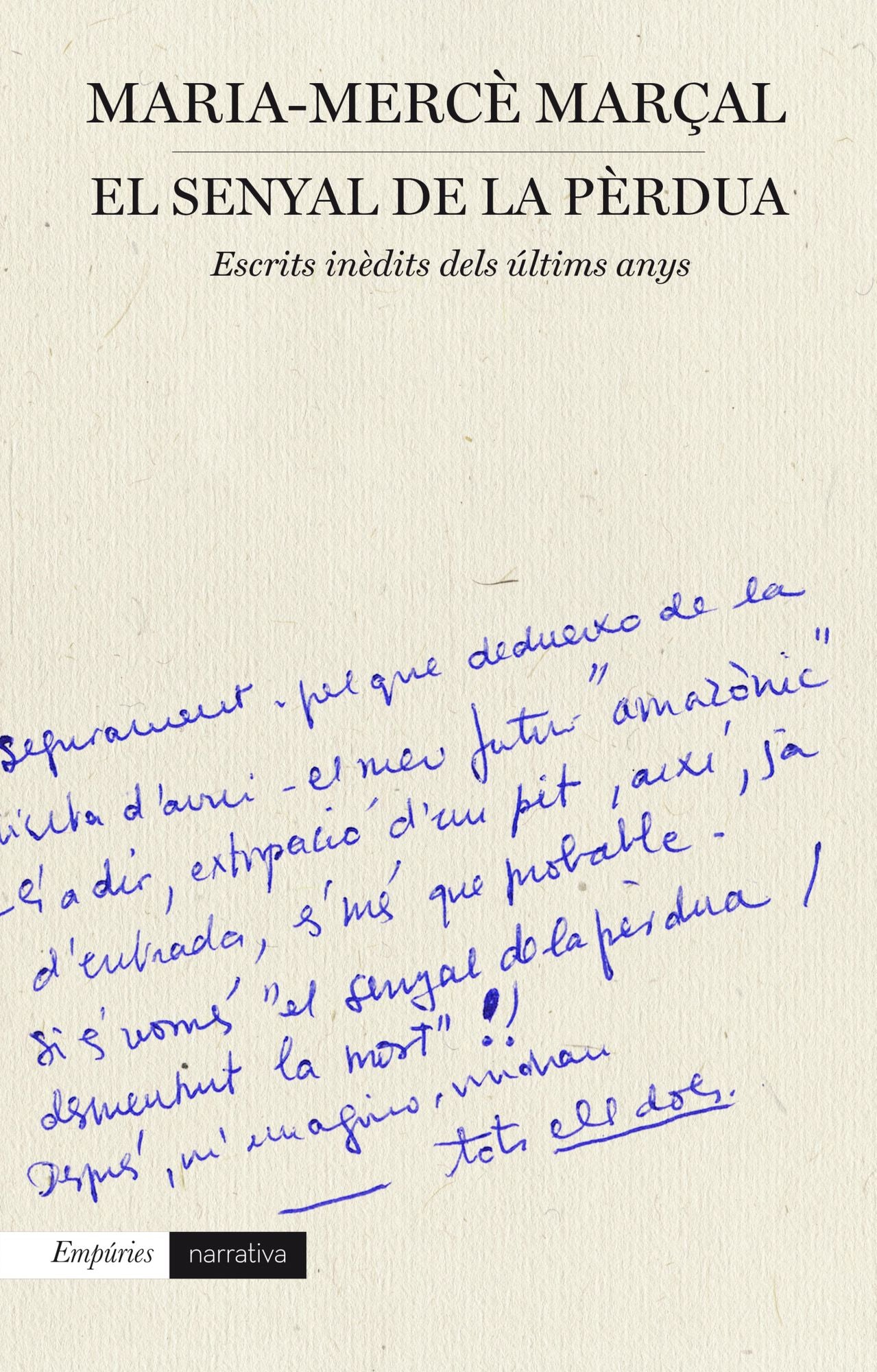 El senyal de la pèrdua: Escrits inèdits dels últims anys