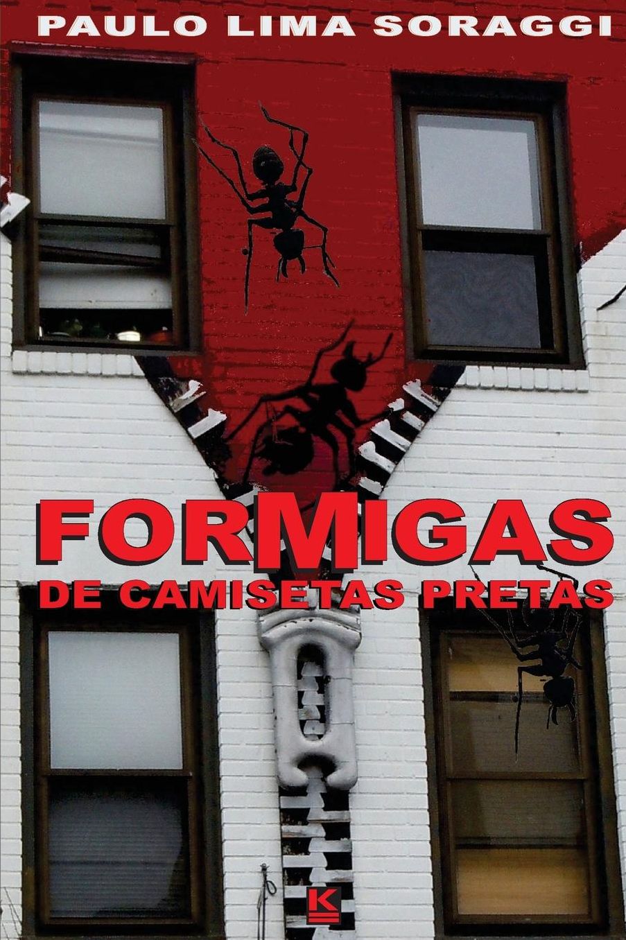 Formigas de camisetas pretas