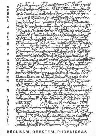 Scholia Metrica Anonyma in Euripidis Hecubam Orestem Phoenissas