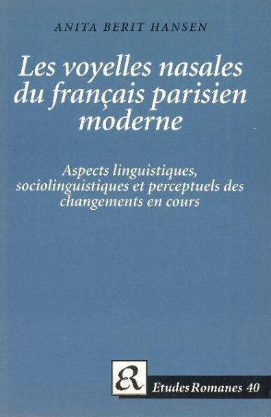voyelles nasales du francais parisien Moderne