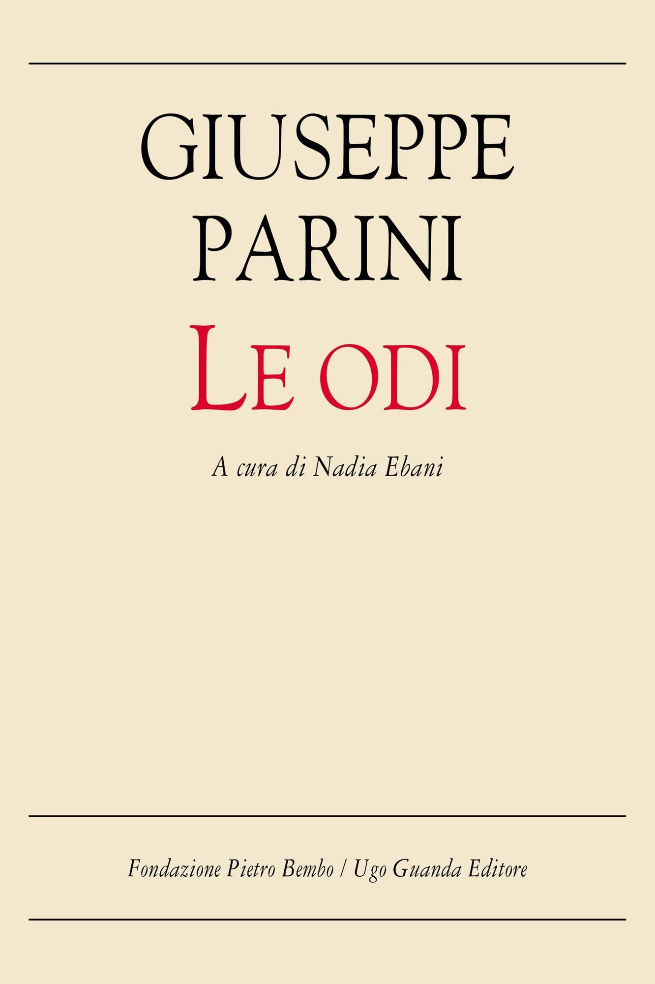 Le Odi. Edizione critica
