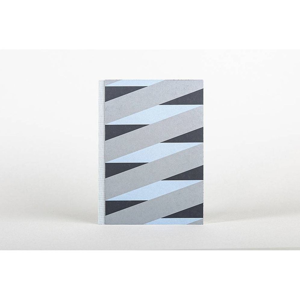 BLUE AND SILVER WOVEN STRIPE JOURNAL
