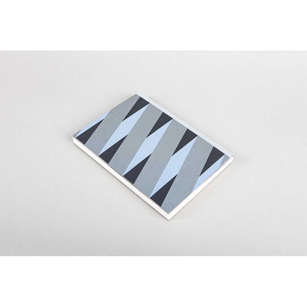 BLUE AND SILVER WOVEN STRIPE JOURNAL
