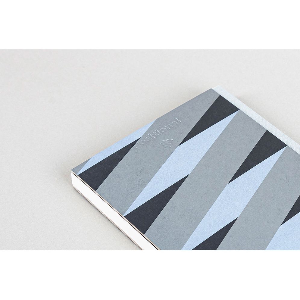 BLUE AND SILVER WOVEN STRIPE JOURNAL