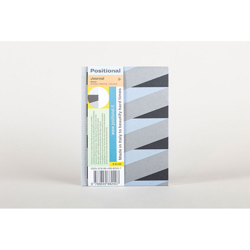 BLUE AND SILVER WOVEN STRIPE JOURNAL