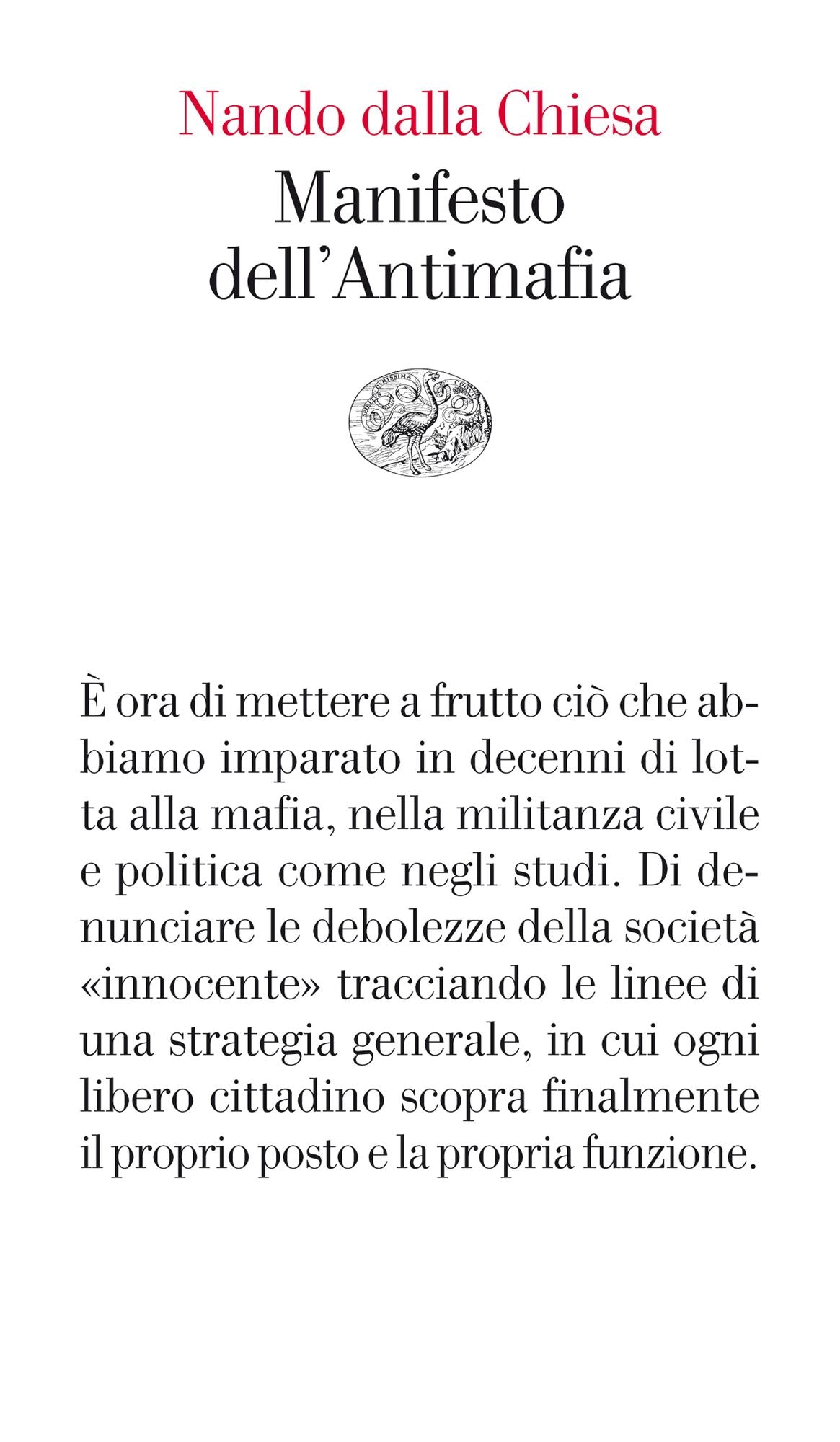 Manifesto dell'Antimafia