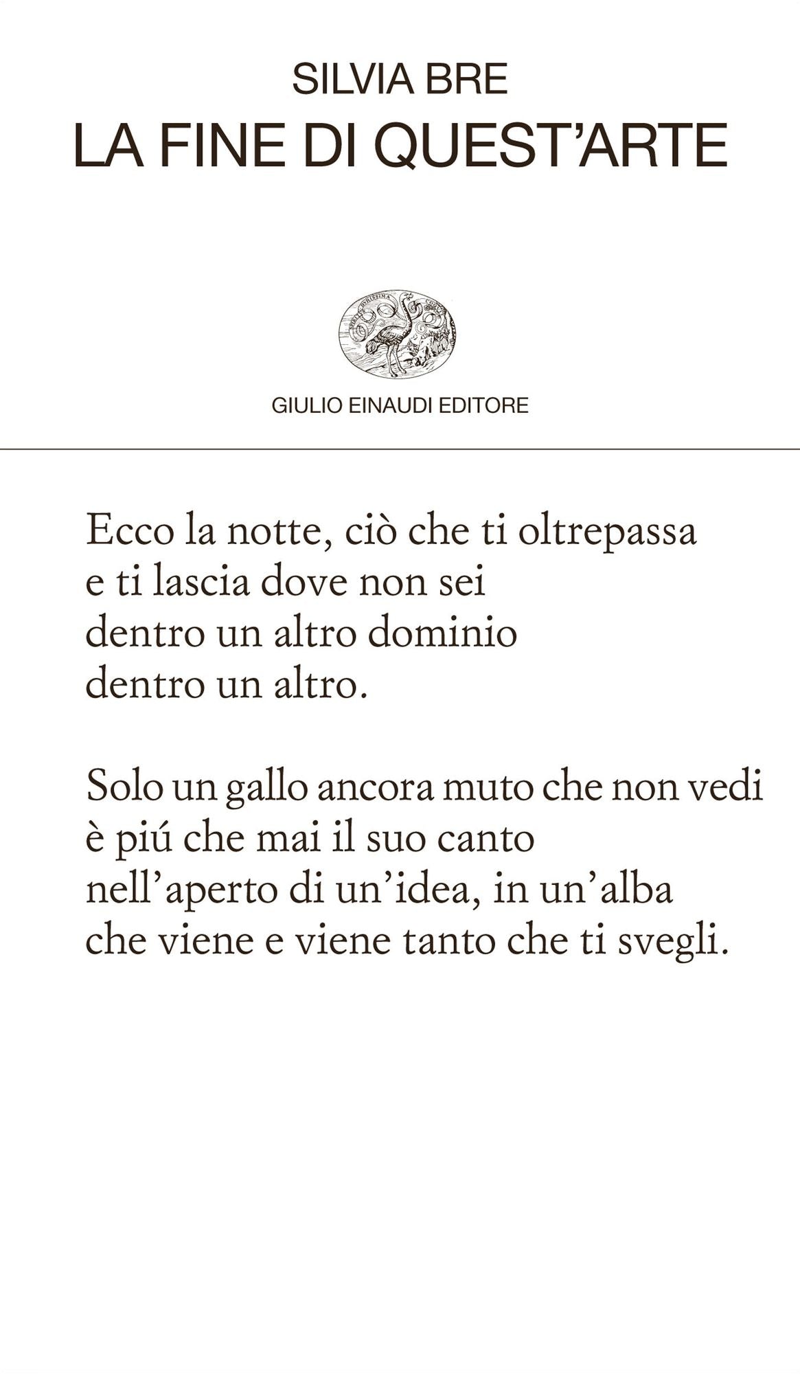 La fine di quest'arte