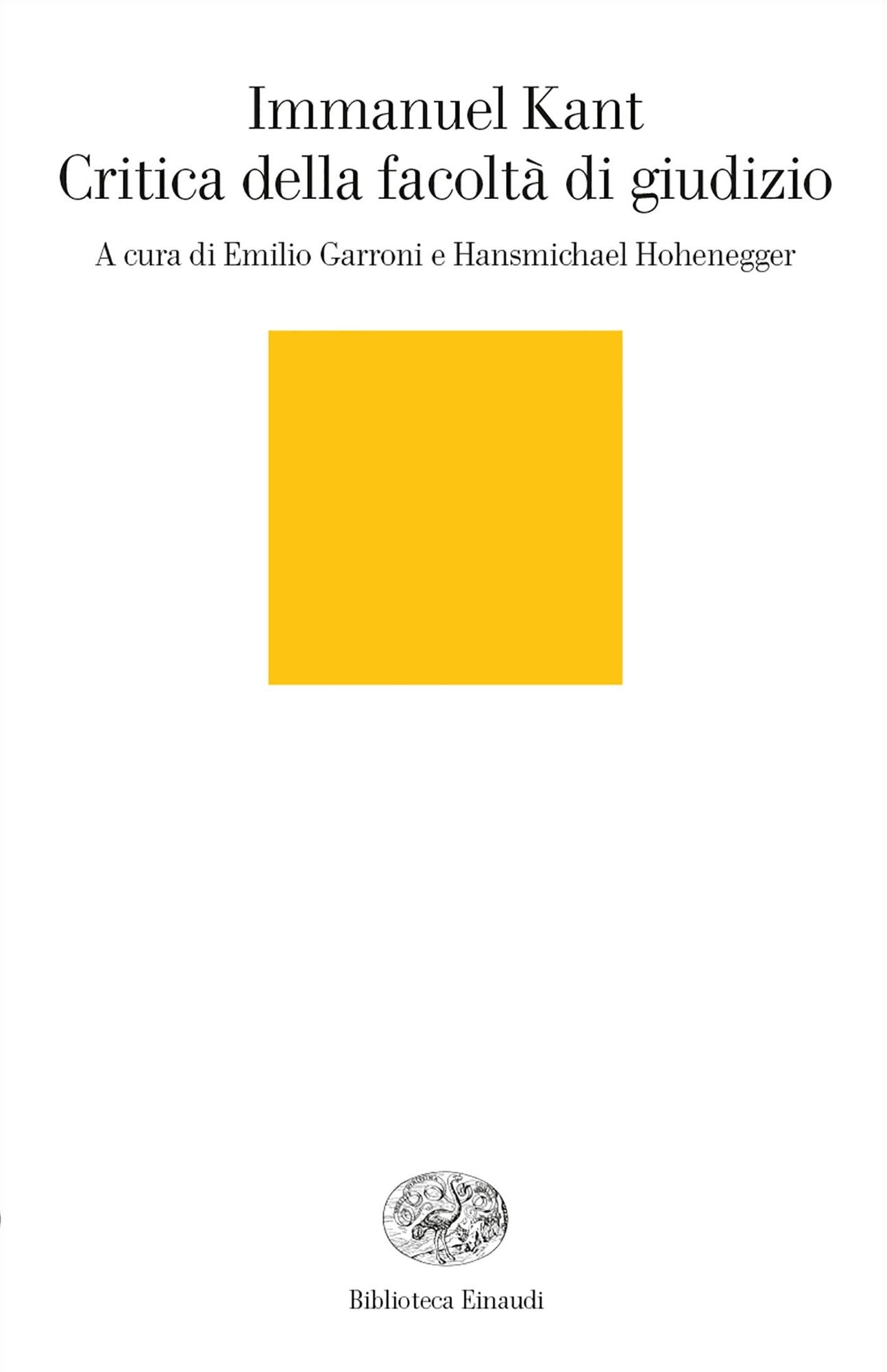 Critica della facolt&agrave; di giudizio