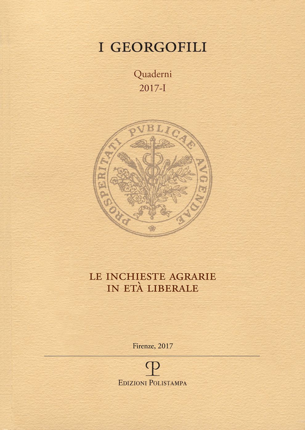 Le inchieste agrarie in eta liberale: Firenze, 23 febbraio 2017