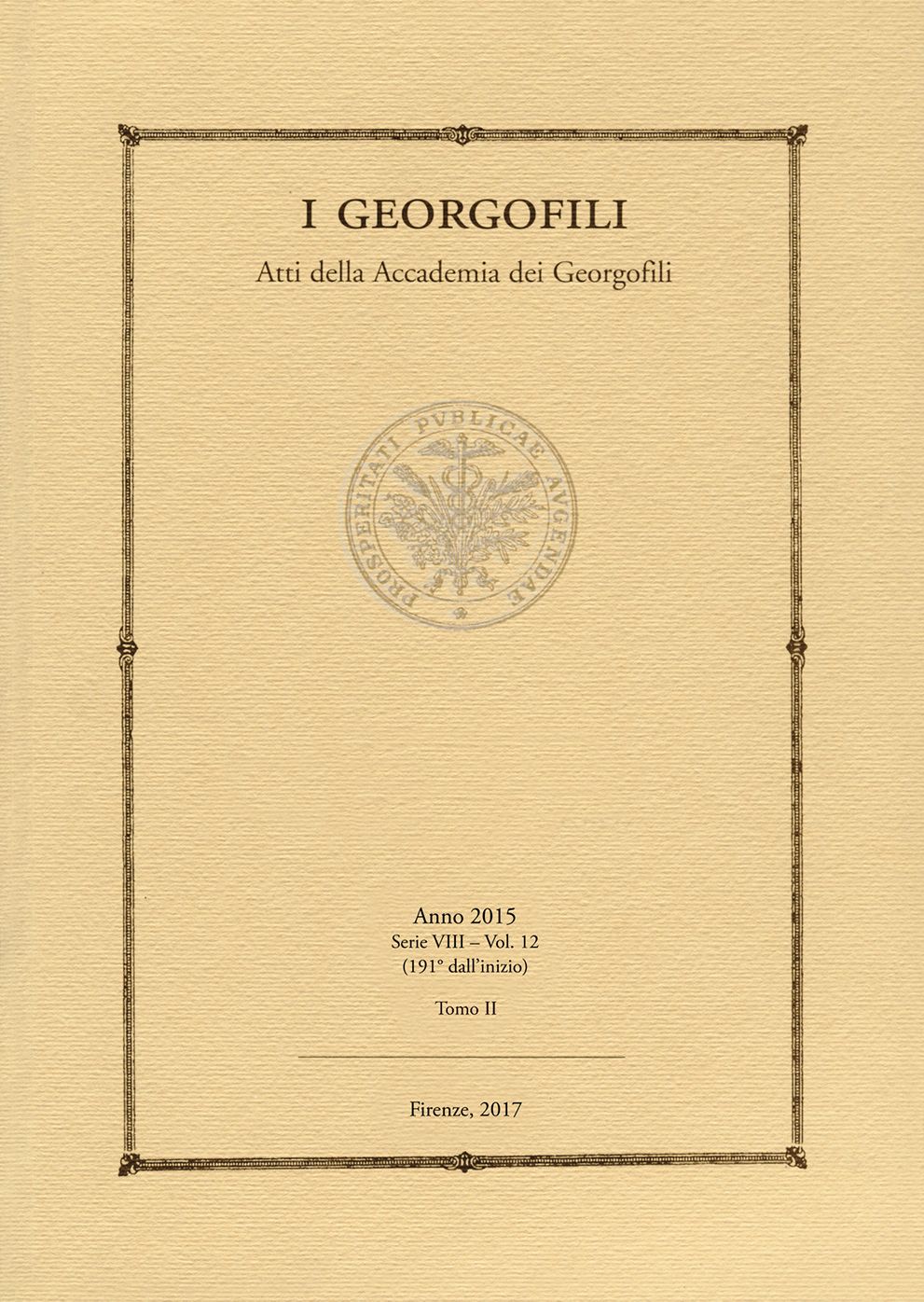 I Georgofili: Atti della Accademia dei Georgofili
