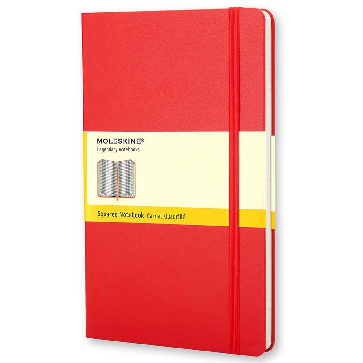 Moleskine Classic Notebook, Pocket, Squared, Red, Hard Cover (3.5 x 5.5)