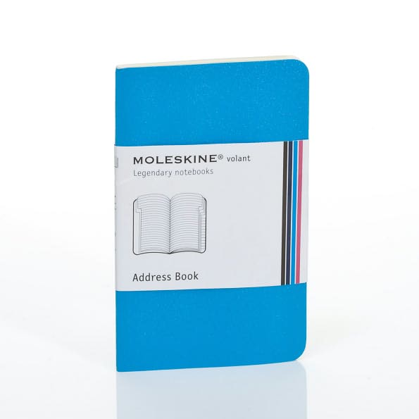 Moleskine Volant Address Book, Extra Small, Manganese Blue (2.5 x 4)