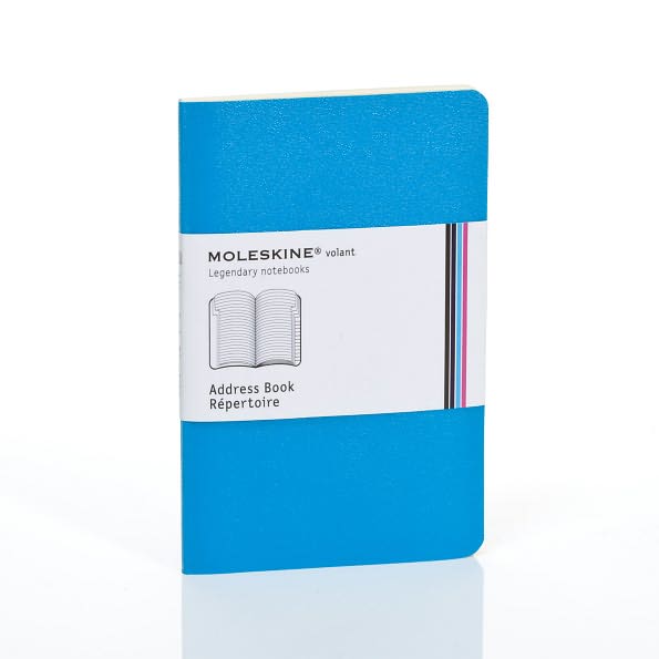 Moleskine Volant Pocket Address Book, Manganese Blue