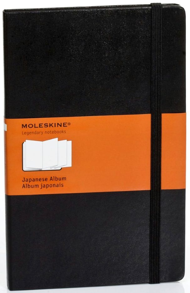 Moleskine Art Plus Japanese Album, Large, Black, Hard Cover (5 x 8.25)