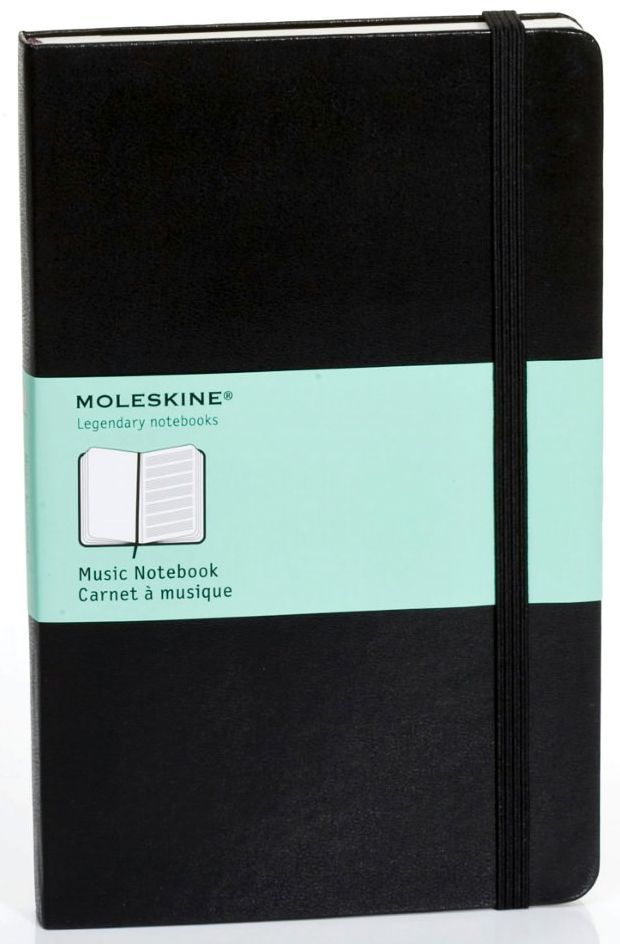 Moleskine Art Plus Music Notebook, Large, Black, Hard Cover (5 x 8.25)