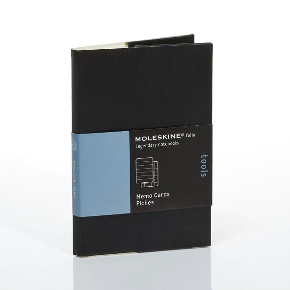 Moleskine Folio Memo Index Cards, White (3.5 x 5): 10 Ruled, 10 Squared
