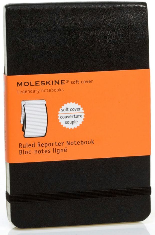 Moleskine Reporter Notebook, Pocket, Ruled, Black, Soft Cover (3.5 x 5.5)