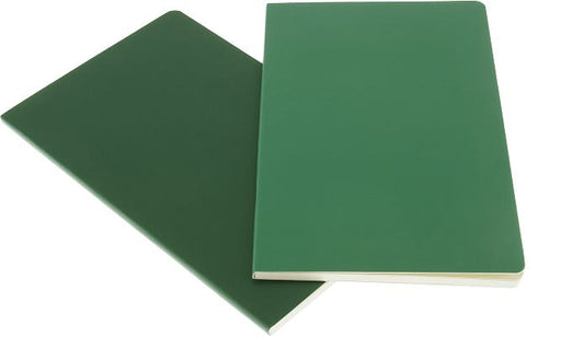 Moleskine Volant Notebook (Set of 2 ), Large, Ruled, Emerald Green, Oxide Green, Soft Cover (5 x 8.25)