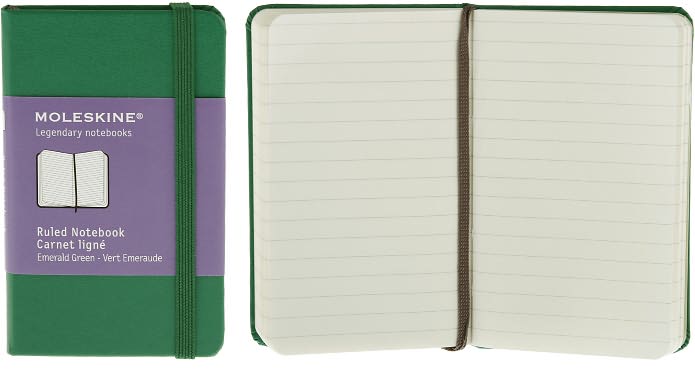 Moleskine Classic Notebook, Extra Small, Ruled, Oxide Green, Hard Cover (2.5 x 4)