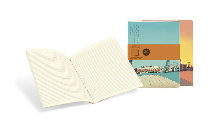 Moleskine Cover Art Ruled Journals by Ricardo Cabral, Set of 2