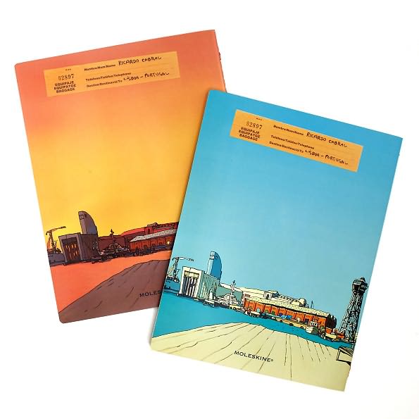 Moleskine Cover Art Ruled Journals by Ricardo Cabral, Set of 2